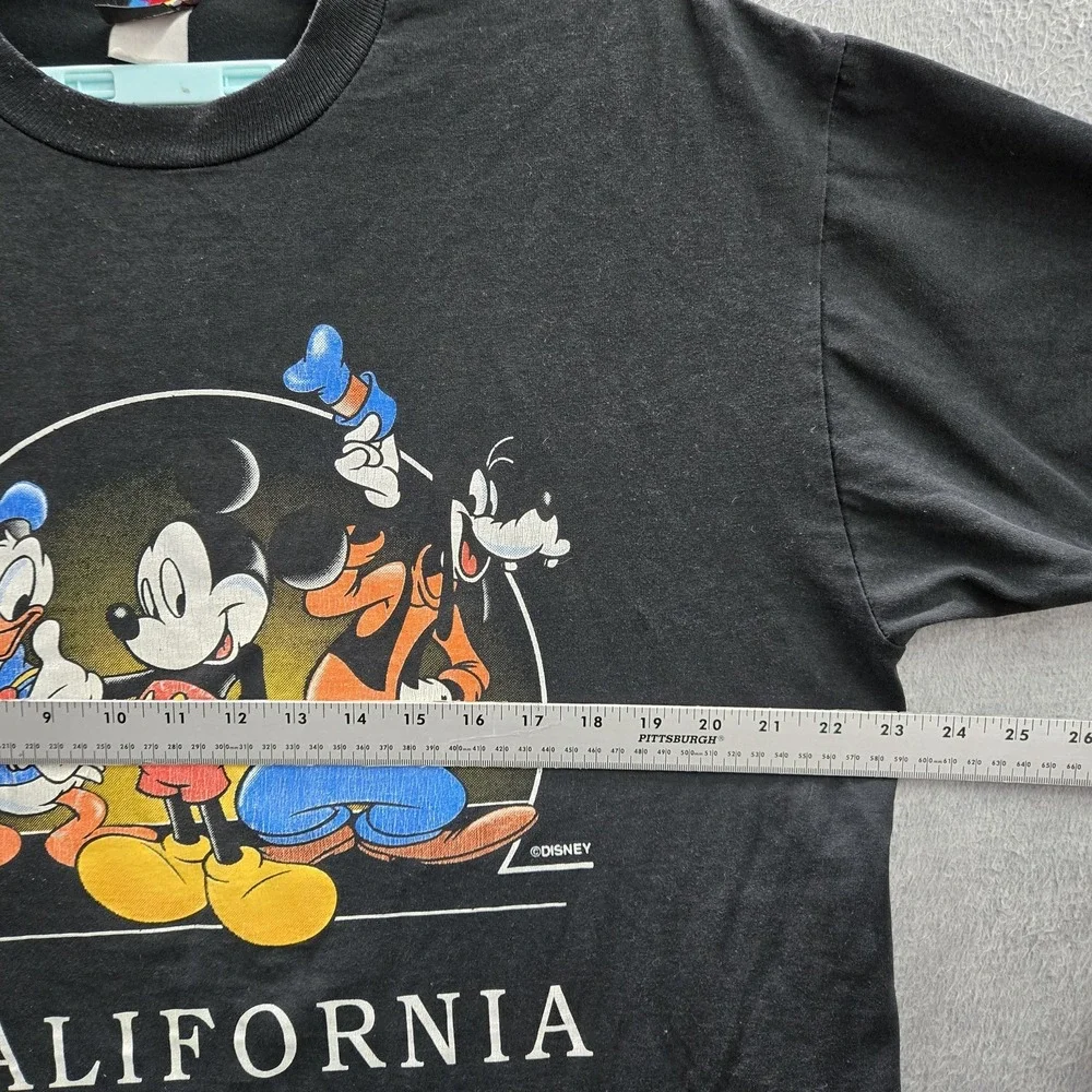 VINTAGE Mickey Unlimited By Velva Sheen Men XL Shirt Black California Disneyland